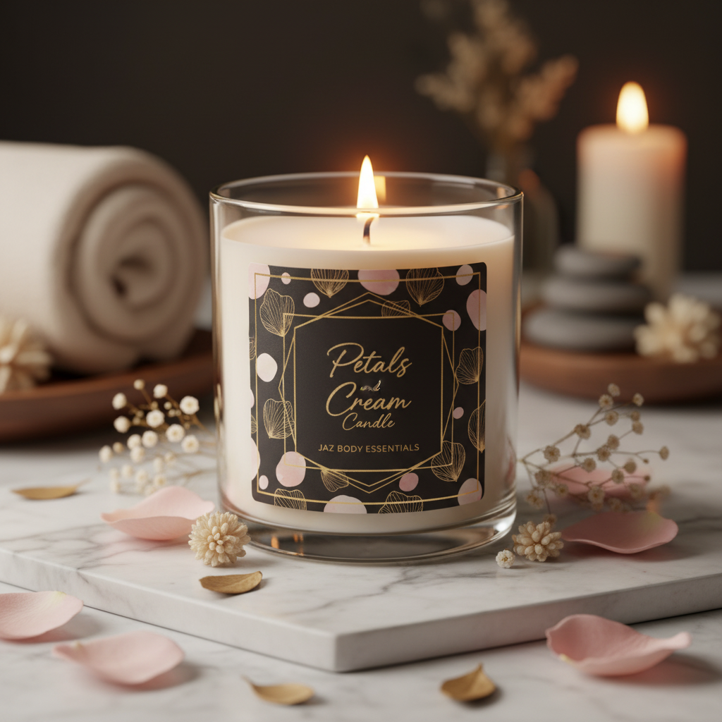 Petals and Cream Candle