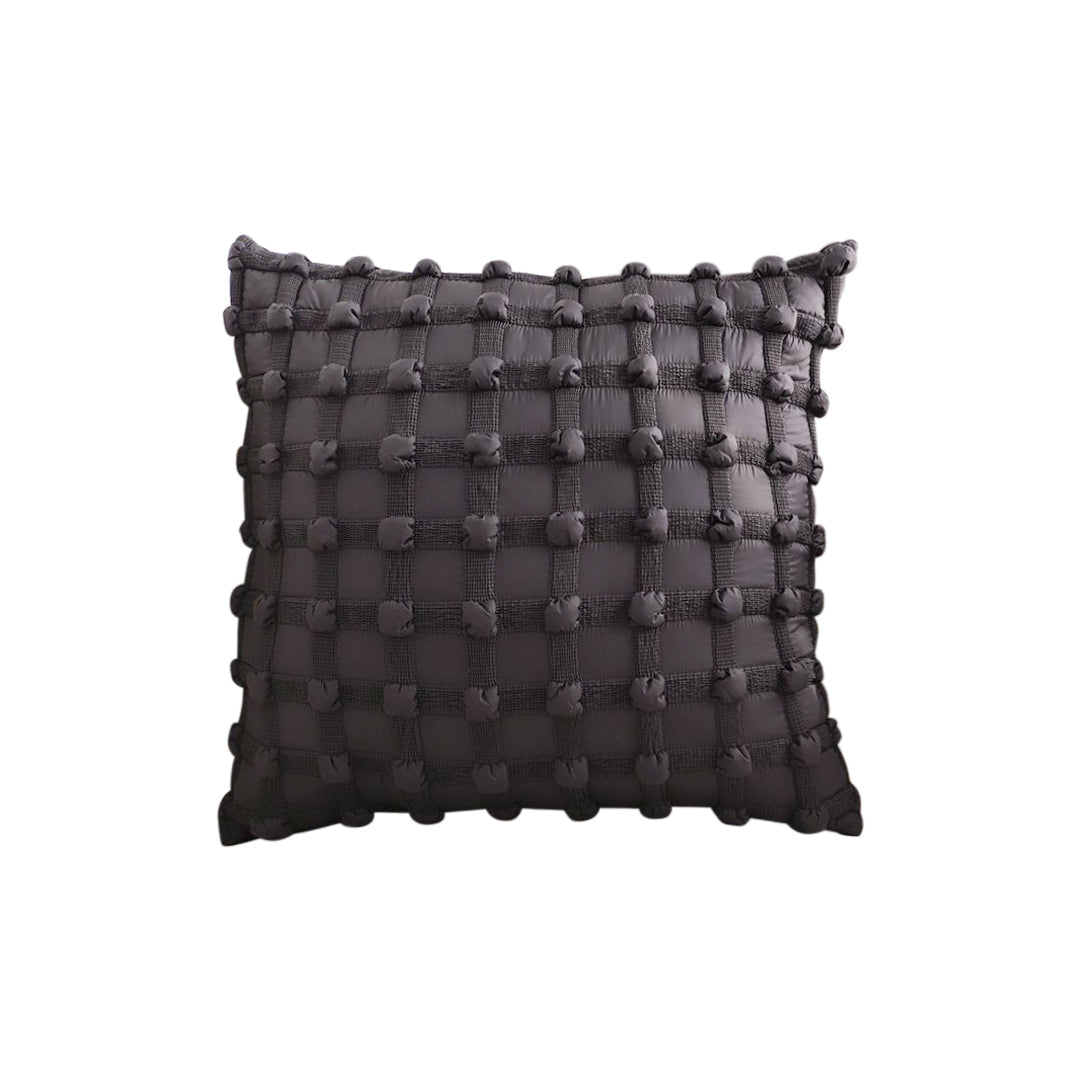 SOGA 45cm Black Medievalc style Puff Rivet Square Product Throw Pillow