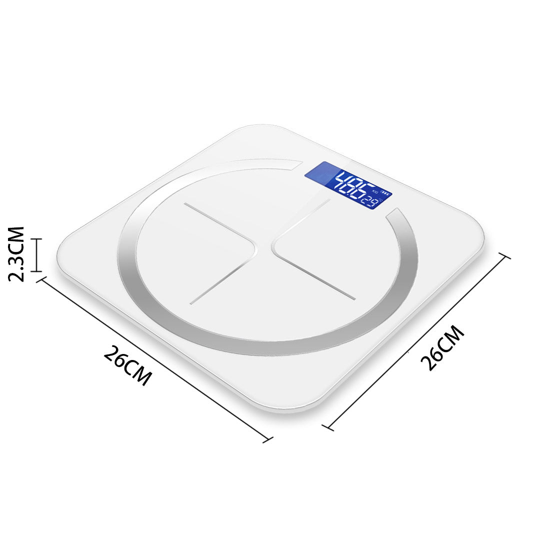 NNEAGS 2X 180kg Glass LCD Digital Fitness Weight Bathroom Body Electronic Scales White