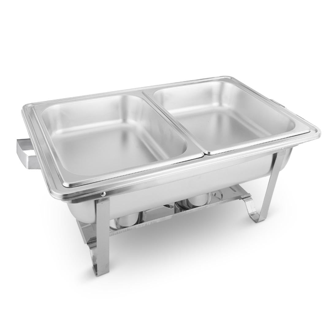 SOGA Dual Tray Stainless Steel Chafing Dish Food Warmer 4.5L