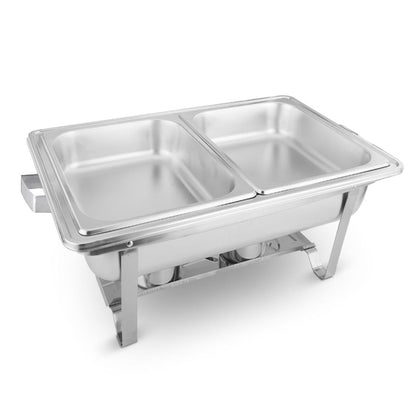 SOGA Dual Tray Stainless Steel Chafing Dish Food Warmer 4.5L