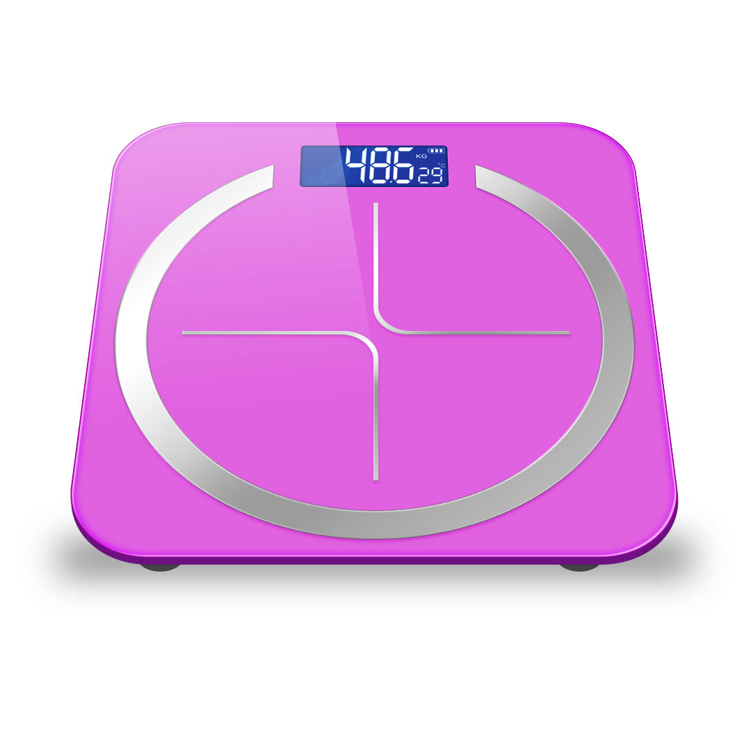 NNEAGS 180kg Glass LCD Digital Fitness Weight Bathroom Body Electronic Scales Pink