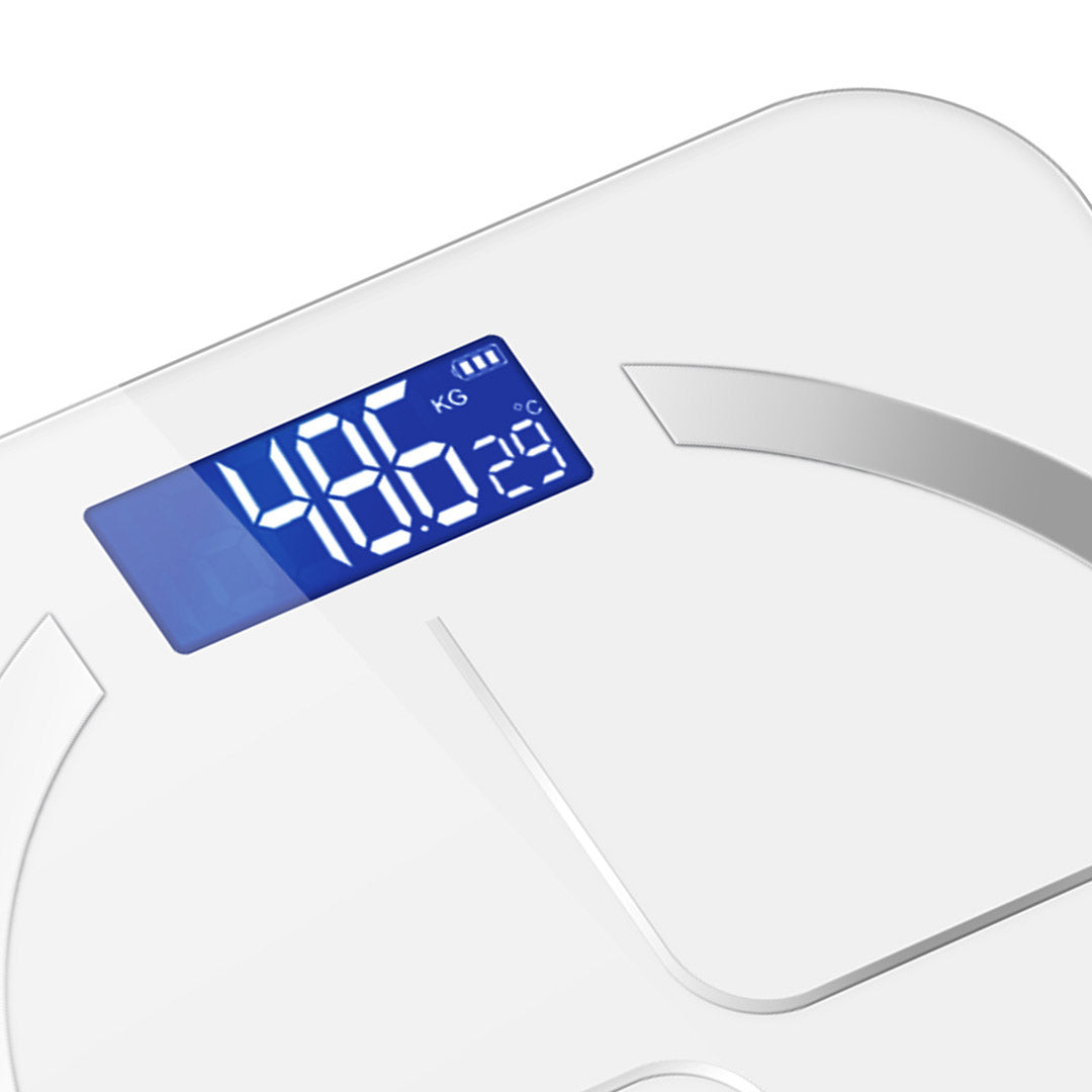 NNEAGS 2X 180kg Glass LCD Digital Fitness Weight Bathroom Body Electronic Scales White