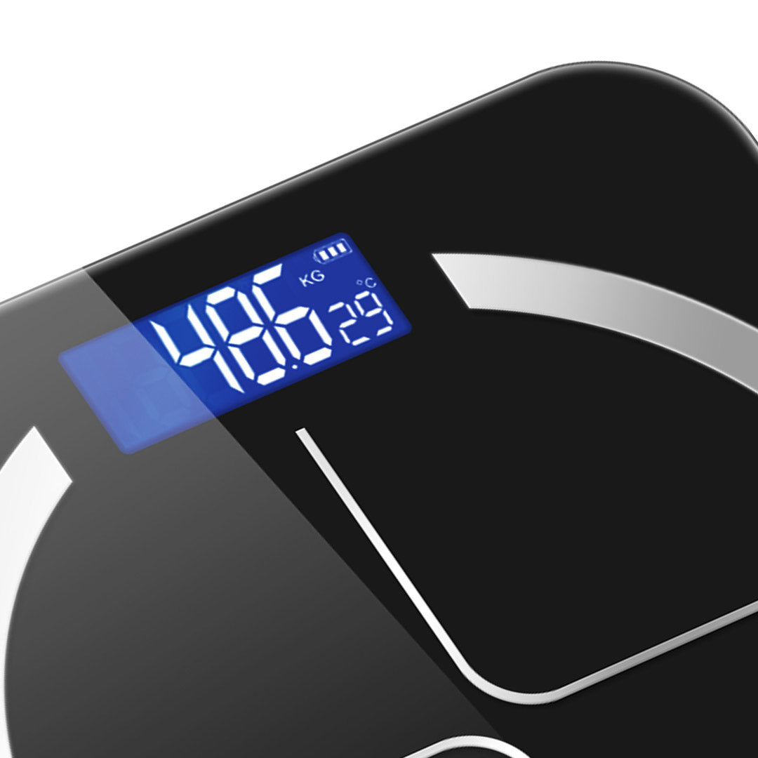 NNEAGS 2X 180kg Glass LCD Digital Fitness Weight Bathroom Body Electronic Scales Black