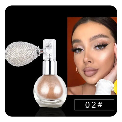 NNETM Sparkle Glitter Body Powder - Highlighter Spray Shimmer for Face and Body Makeup