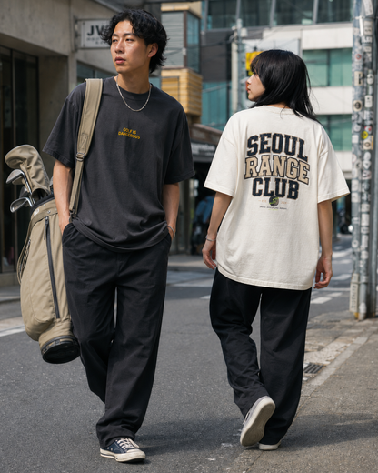 Golf Is Dangerous Embroidery - Oversized T-shirt