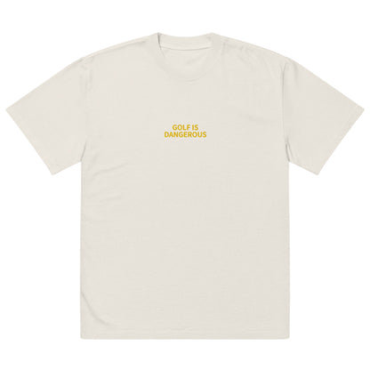 Golf Is Dangerous Embroidery - Oversized T-shirt
