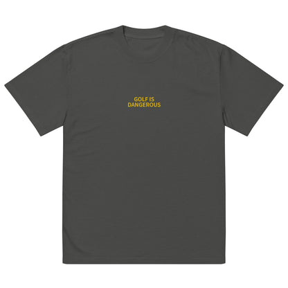 Golf Is Dangerous Embroidery - Oversized T-shirt