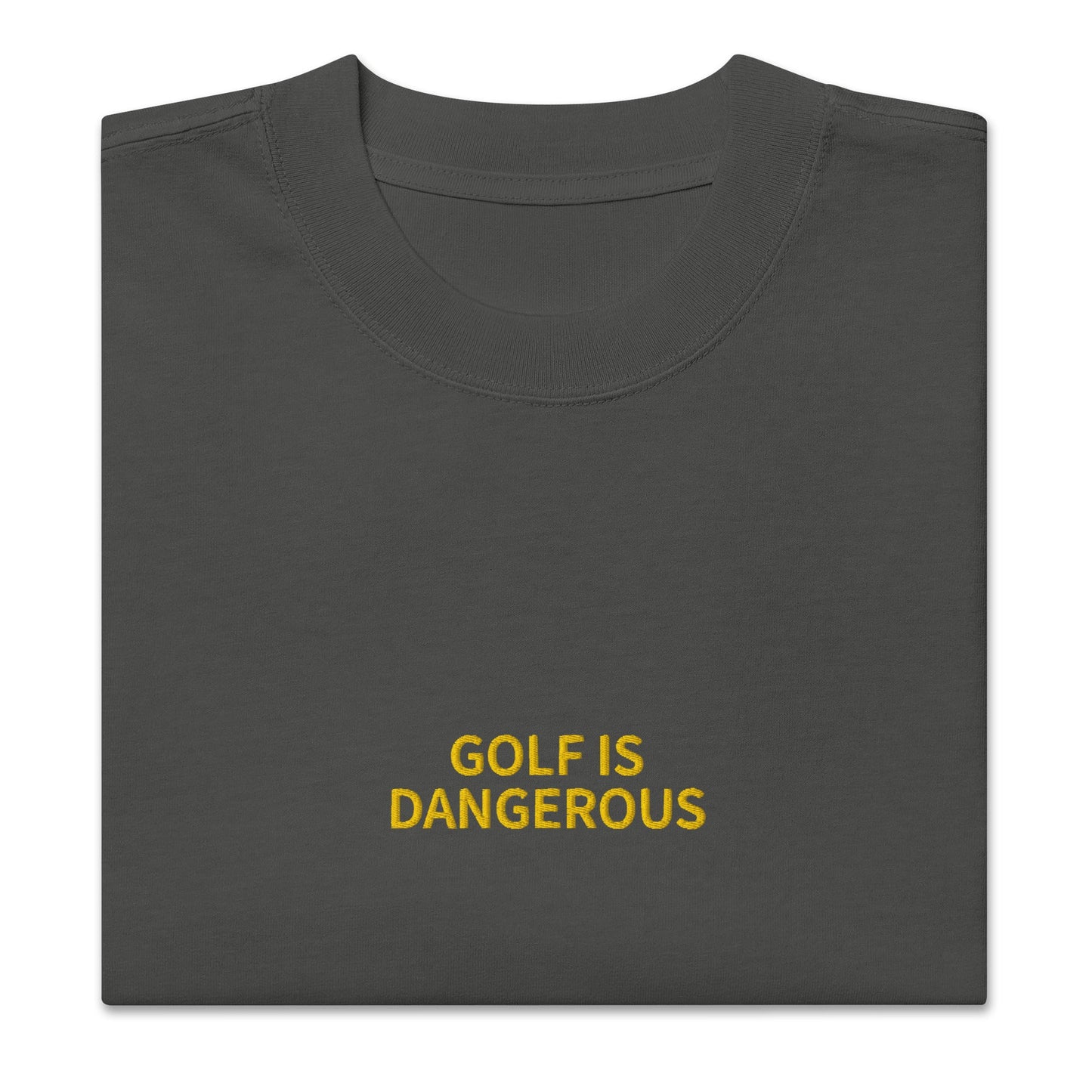Golf Is Dangerous Embroidery - Oversized T-shirt